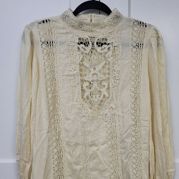 Free People Nwot Vienna crochet trim mini dress, medium - Picture 9 of 11